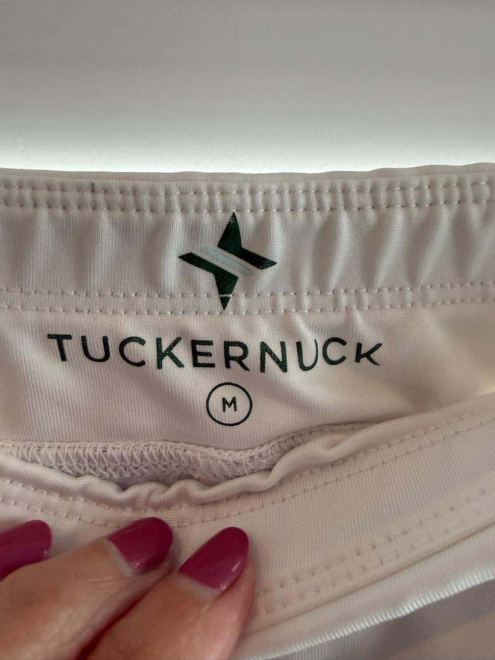 Tuckernuck White Athletic Skort with Navy Logo - Picture 3 of 3